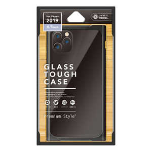 PGA iPhone 11 Pro Max 6.5インチ用 クリアガラスタフケース スクエア型 ブラック PG-CGT10BK ブラック