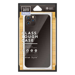 PGA iPhone 11 Pro Max 6.5インチ用 クリアガラスタフケース スクエア型 ホワイト PG-19CGT11WH ホワイト