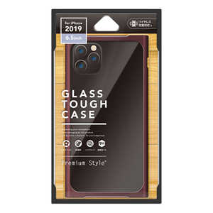 PGA iPhone 11 Pro Max 6.5インチ用 クリアガラスタフケース スクエア型 レッド PG-19CGT12RD レッド