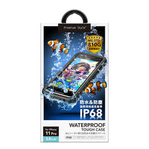 PGA iPhone 11 Pro用 ウォータープルーフケース Premium Style ブラック PG-19AWP01BK
