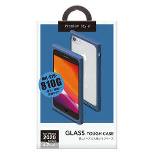 PGA iPhone SE 第3世代/第2世代/8/7専用 ガラスタフケース ネイビー PG-20MGT07NV PGA iPhone SE 第3世代/第2世代/8/7専用 ガラスタフケース ネイビー PG-20MGT07NV