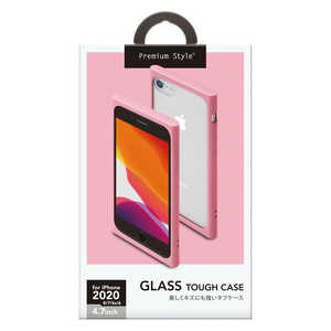 PGA iPhone SE 第2世代 ガラスタフケース ピンク PG-20MGT08PK