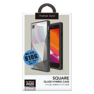 PGA iPhone SE 第2世代 ガラスハイブリッドケース ダイヤ ホワイト PG-20MGT12WH