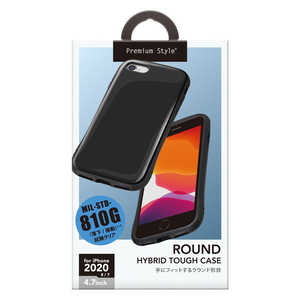 PGA iPhone SE 第2世代 ハイブリッドタフケース ブラック PG-20MPT01BK
