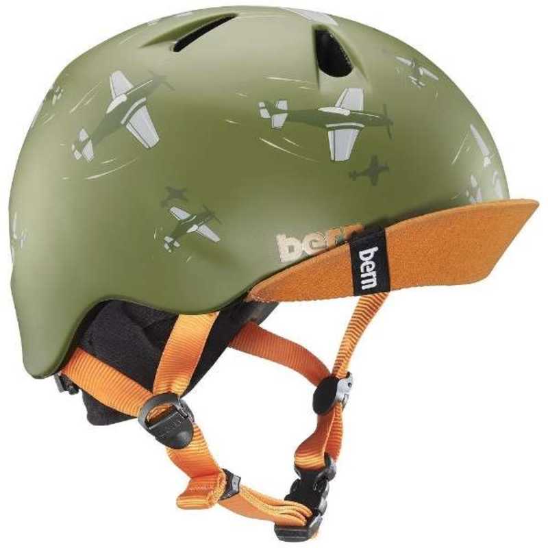 BERN BERN 子供用ヘルメット NINO ALL SEASON (Matte Green Dogfight/ S-Mサイズ:51.5～54.5cm) BE-VJBMGDV-12 VJBMGDV_12_18 VJBMGDV_12_18