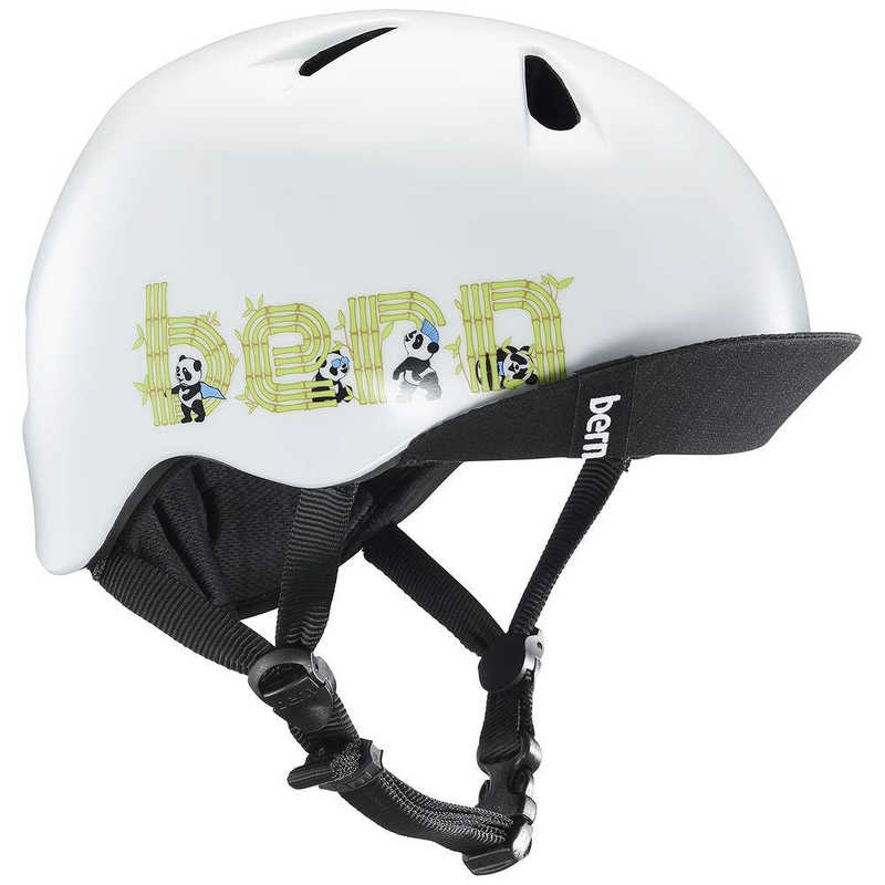 BERN BERN 子供用ヘルメット NINO ALL SEASON (Satin White Panda Logo/ XS-Sサイズ:48～51.5cm) BE-VJBSWPV-11 BE-VJBSWPV-11 BE-VJBSWPV-11