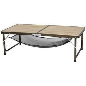 ミムゴ 棚モック付フォースタイルフォールディングテーブル ［4～6人向け /アルミ製 /単品］ FCP-FDT10