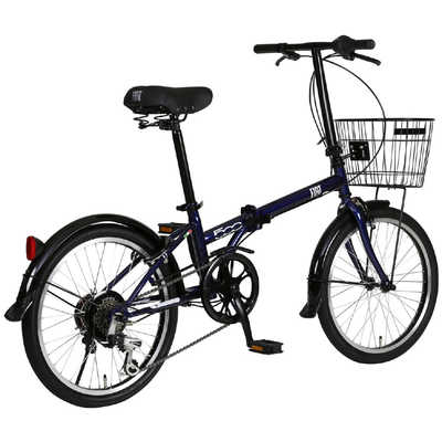 フィアット 20型 折りたたみ自転車 FIAT (ネイビー/外装6段変速)12231