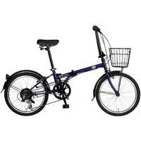ファッションデザイナー フィアット 20型 折りたたみ自転車 FIAT (ネイビー/外装6段変速 自転車本体