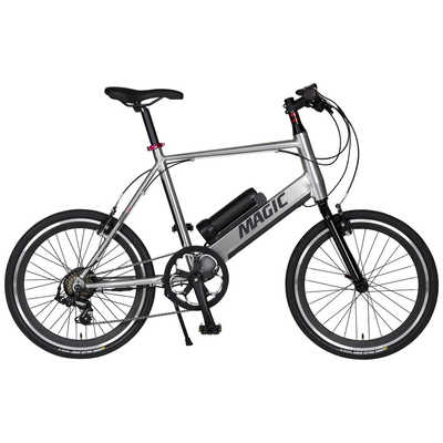 ジック ミニベロ 電動アシスト自転車 20インチ [外装7段変速] シルバー 