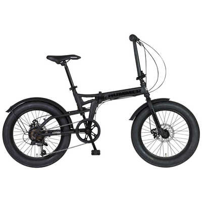 ハマー 折りたたみ自転車 HUMMER FAT-DISC JET-BLACK ［外装6段 / 20