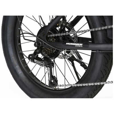 ハマー 折りたたみ自転車 HUMMER FAT-DISC JET-BLACK ［外装6段 / 20