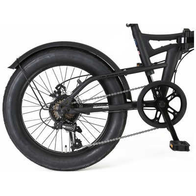ハマー 折りたたみ自転車 HUMMER FAT-DISC JET-BLACK ［外装6段 / 20