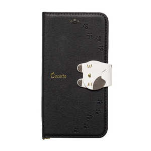 ナチュラルデザイン iPhone8/7/6s/6兼用手帳型ケース Cocotte Black iP7-COT08