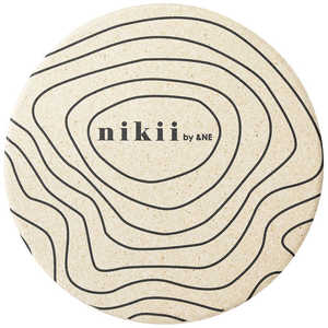 エヌエレファント 陶器珪藻土コースター nikii ブラック NRS-235-BK