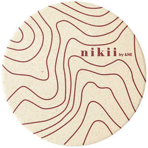 エヌエレファント 陶器珪藻土コースター nikii レッド NRS-235-RD