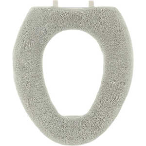 カキウチ トイレ便座カバー O型 約幅25×奥行16×高さ1cm アッシュ SELECT JUST FIT COTTON YNO-257 