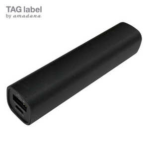 TAG label by amadana モバイルバッテリー 3000mAh 1ポート  AT-MBA30P-BK