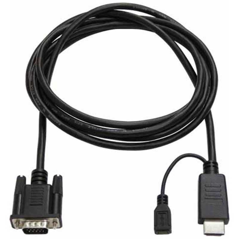 アイネックス アイネックス 映像変換ケーブル micro USBメス給電 ブラック [HDMI⇔VGA /2m] AMC-HDVGA20 AMC-HDVGA20