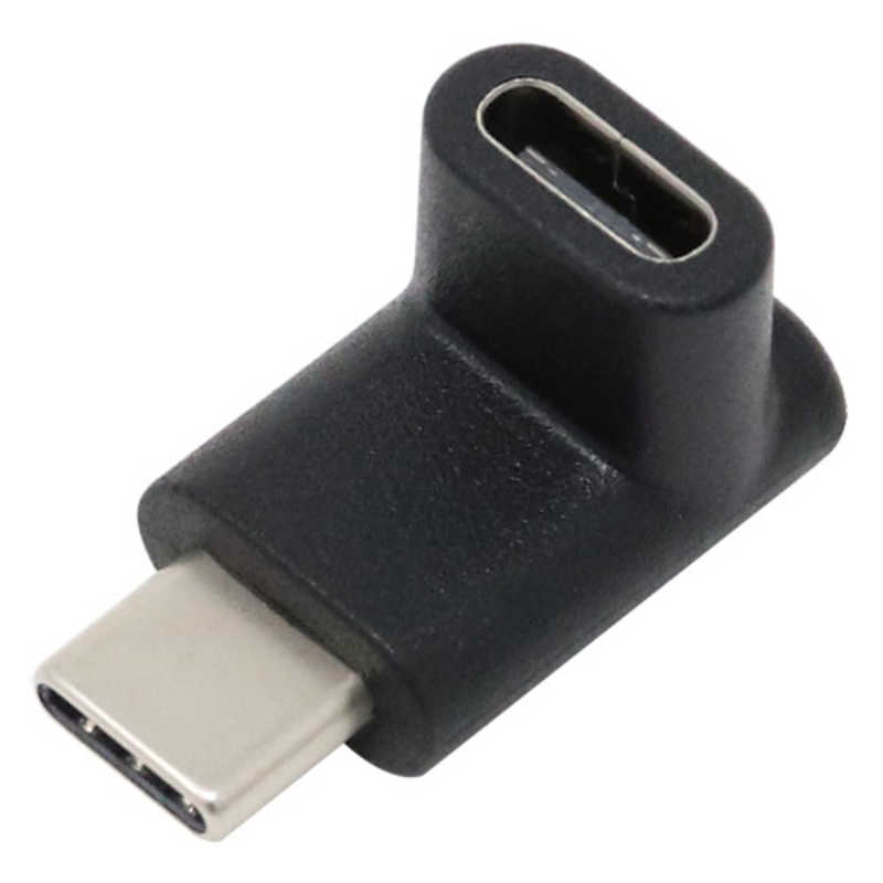 アイネックス アイネックス USB-C延長アダプタ [USB-C オス→メス USB-C /転送 /USB3.1 Gen2 /縦L型] ブラック U32CC-UFAD ブラック U32CC-UFAD ブラック