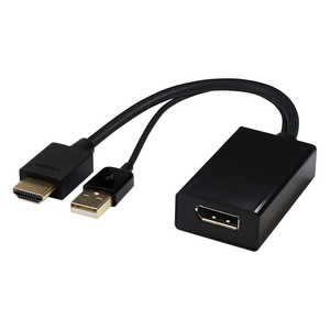 アイネックス HDMI-DisplayPort変換ケーブル AMC-HDDP ブラック