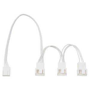 アイネックス PWMファン用電源3分岐デイジーチェーンケーブル 34cm ホワイト CA-100WH