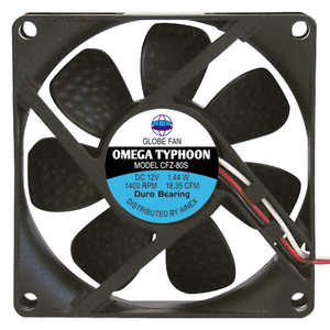 アイネックス ケースファン[80mm / 1400RPM] Omega Typhoon 80mm 超静音タイプ CFZ80SB