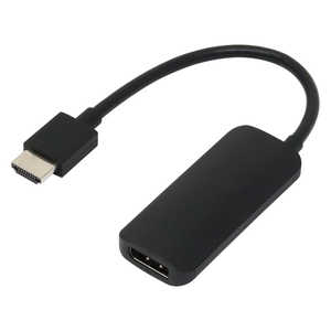 アイネックス 映像変換アダプタ [DisplayPort オス→メス HDMI] micro USBメス給電 ブラック [HDMI⇔DisplayPort /0.15m] AMCHDDPA