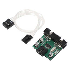 アイネックス USB2.0ヘッダー 2分配ハブ HUB06A