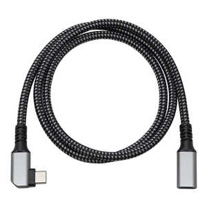アイネックス PD100W対応 USB3.2Gen1 Type-C 横L型延長ケーブル 80cm U31CCLF08 アイネックス PD100W対応 USB3.2Gen1 Type-C 横L型延長ケーブル 80cm U31CCLF08