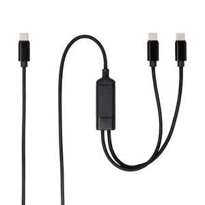 アイネックス USB-C二股充電ケーブル PD100W対応 1.2m UYC-CC12P10 アイネックス USB-C二股充電ケーブル PD100W対応 1.2m UYC-CC12P10