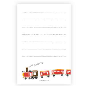 日本製墨書遊 ひとふで箋 HCU0302 汽車ポッポ 日本製墨書遊 ひとふで箋 HCU0302 汽車ポッポ