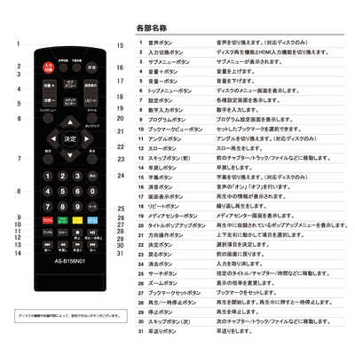 WIS ポータブルＢＤプレーヤー［15.6インチ］ AS-156BD の通販