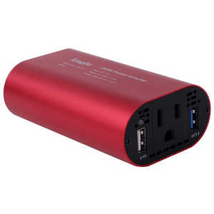 ロジック 150W DC12V用シガーソケットカーインバーター USB-A×2ポート( 2.4A / QC3.0 ) LG-IV-DCAC1