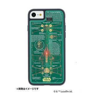 電子技販 iPhone 8用 STAR WARS FLASH X-WING 基板アートケース 緑 P7060G