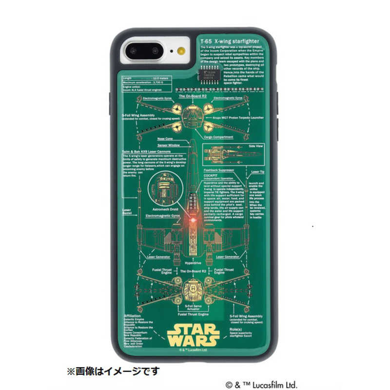 電子技販 電子技販 iPhone 8 Plus用 STAR WARS FLASH X-WING 基板アートケース P7P060G 緑  P7P060G 緑 