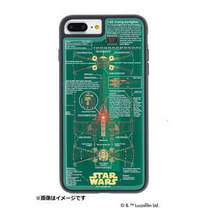電子技販 iPhone 8 Plus用 STAR WARS FLASH X-WING 基板アートケース P7P060G 緑 