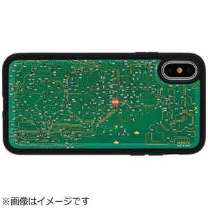 電子技販 iPhone X用 FLASH 東京回路線図ケース 緑 PX010G