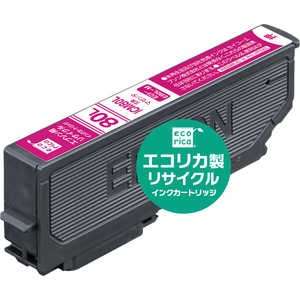 エコリカ 【互換】[エプソン:ICLM80L(ライトマゼンタ)対応]リサイクルインクカートリッジ ECI-E80L-LM