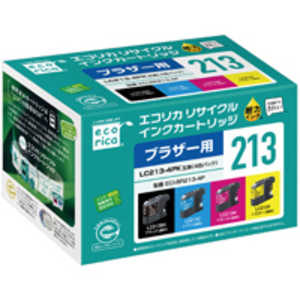 エコリカ (ブラザー:LC213-4PK(4色パック)対応) リサイクルインクカートリッジ ECI-BR213-4P エコリカ (ブラザー:LC213-4PK(4色パック)対応) リサイクルインクカートリッジ ECI-BR213-4P