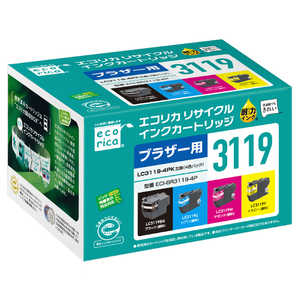 エコリカ 互換プリンターインク［ブラザー LC3119－4PK互換］ ECI-BR3119-4P
