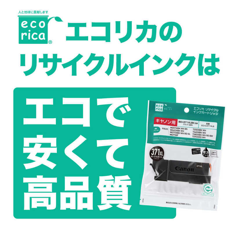 エコリカ エコリカ 互換リサイクルインクカートリッジ [キヤノン BCI-381+380/5MP] 5色パック  ECI-C381-5P ECI-C381-5P