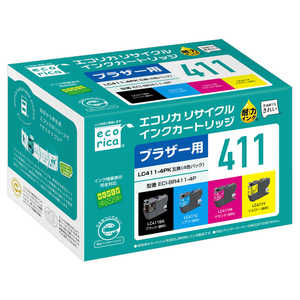 ꥫ ߴꥵ륤󥯥ȥå Υ֥饶 LC411-4PK 4BOX ECI-BR411-4P