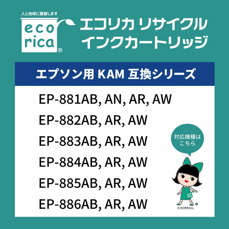 エコリカ エコリカ 互換リサイクルインクカートリッジ ［エプソン KAM-6CL］ 6色BOX品 ECI-EKAM-6P ECI-EKAM-6P