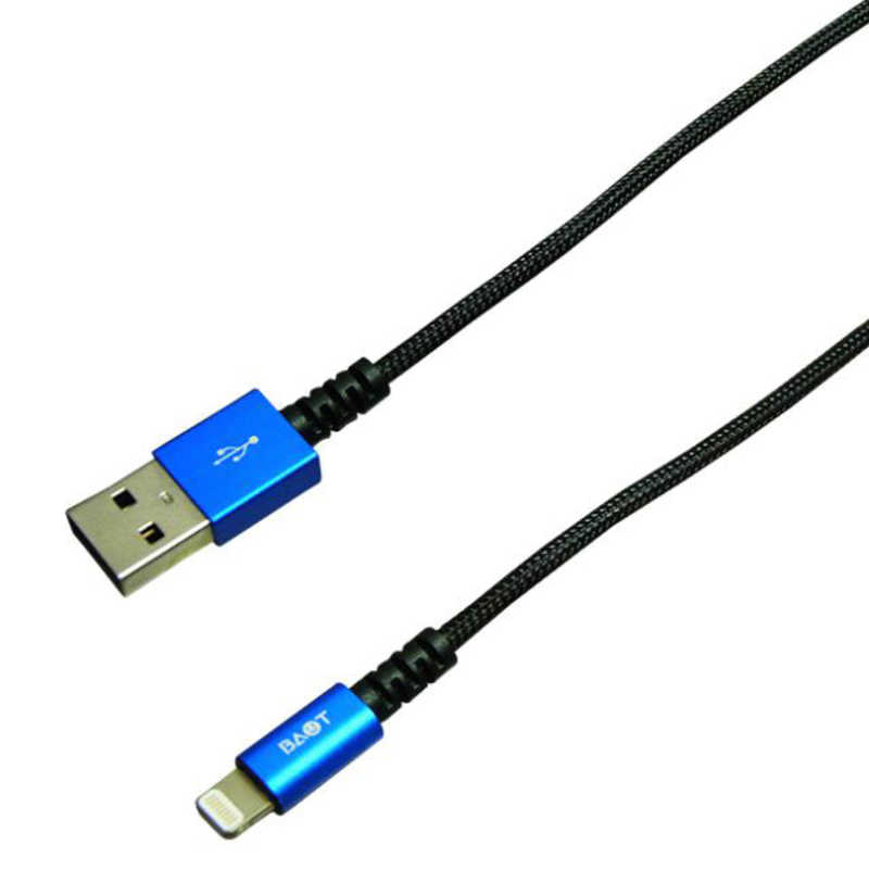 ティレイズ ティレイズ [ライトニングケーブル]充電･転送 2.4A(1.0m･ブルー)MFi認証 BUSLAN100BL BUSLAN100BL
