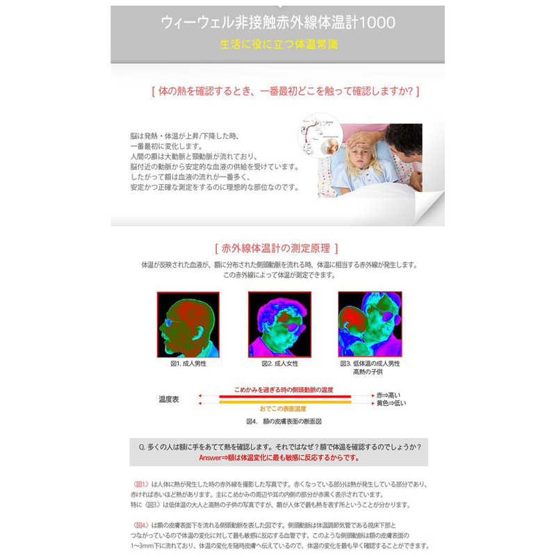 ヒュービディック ヒュービディック ウィーウエル非接触体温計1000 [実測+予測式] HFS1000 HFS1000