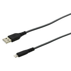 ティレイズ タブレット/スマートフォン対応[Lightning]USBケーブル WLCKS050K ブラック [0.5m]