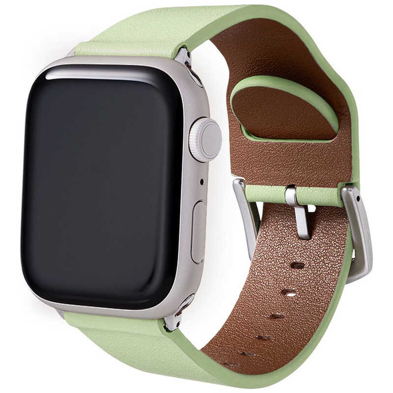 MSソリューションズ MSソリューションズ Apple Watch Series 1/2/3/4/5/SE/6/7 (38/40/41mm) PUレザーバンド「Vahane」 アイスグリーン LP-AW41BIGR LP-AW41BIGR