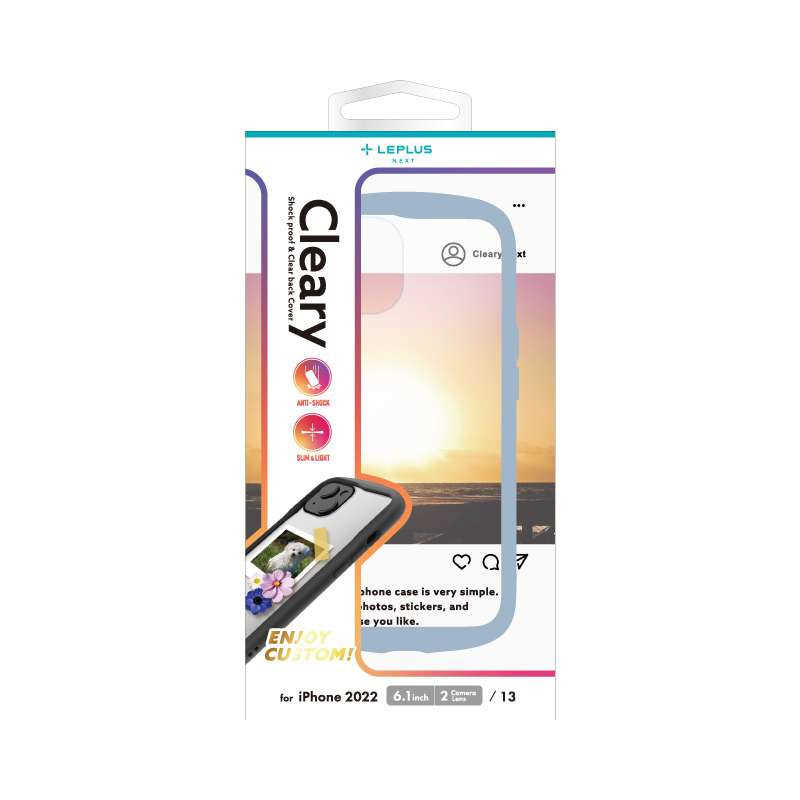 MSソリューションズ MSソリューションズ iPhone 14 6.1インチ耐衝撃ハイブリッドケース 「Cleary」 ライトブルー LNIM22PLCLBL LNIM22PLCLBL