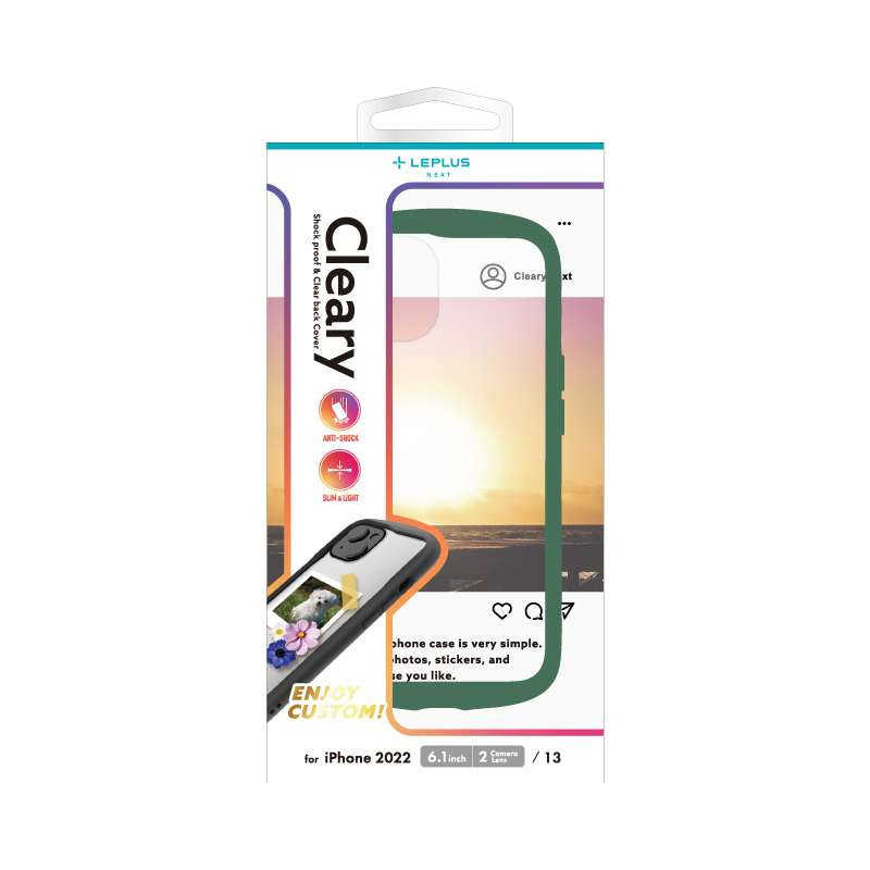 MSソリューションズ MSソリューションズ iPhone 14 6.1インチ耐衝撃ハイブリッドケース 「Cleary」 ビリジアン LNIM22PLCGR LNIM22PLCGR